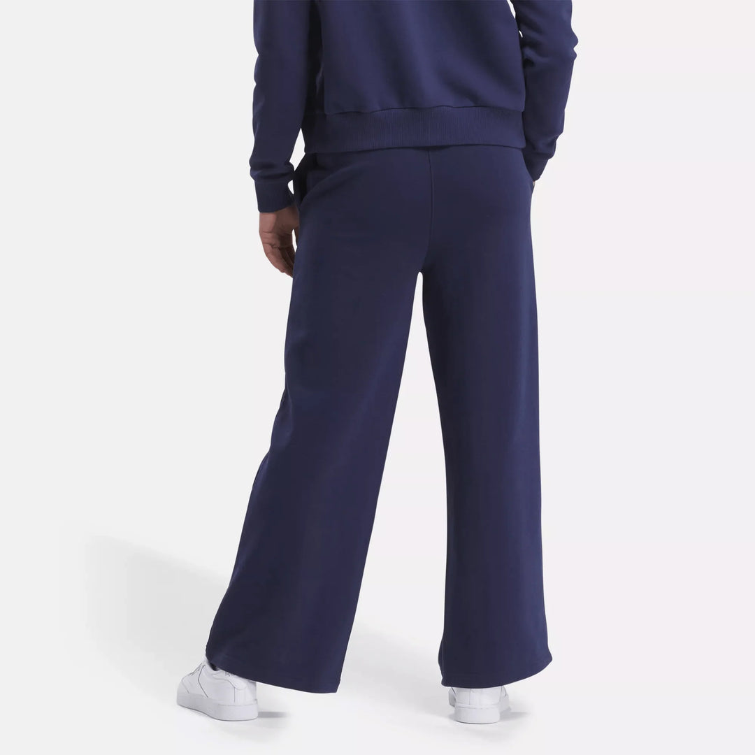 Women's Reebok Identity Small Logo Fleece Wide Leg Pants