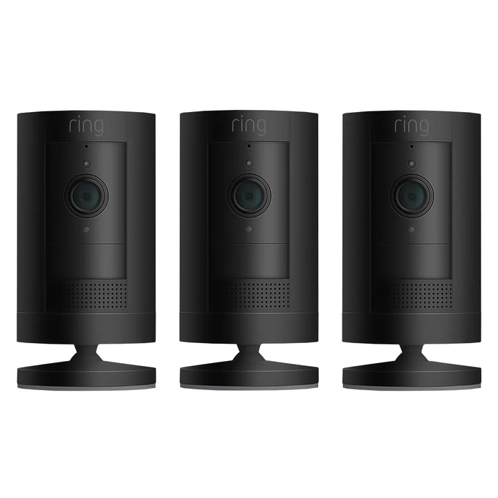 Ring Outdoor Cam (Stick Up Cam) Battery Security Camera with Mount, 3-pack