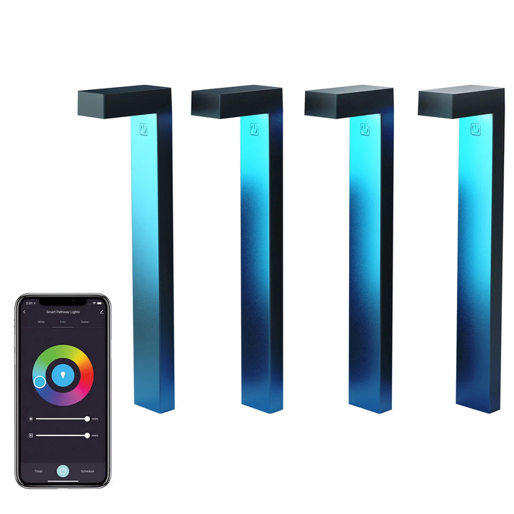 Atomi Smart Color Changing LED Pathway Lights, Starter Kit
