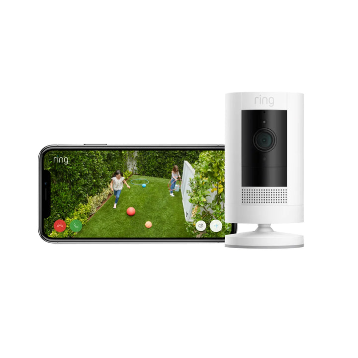 Ring Wired Doorbell Pro and Outdoor Cam (Stick Up Cam) Battery Security Camera Bundle