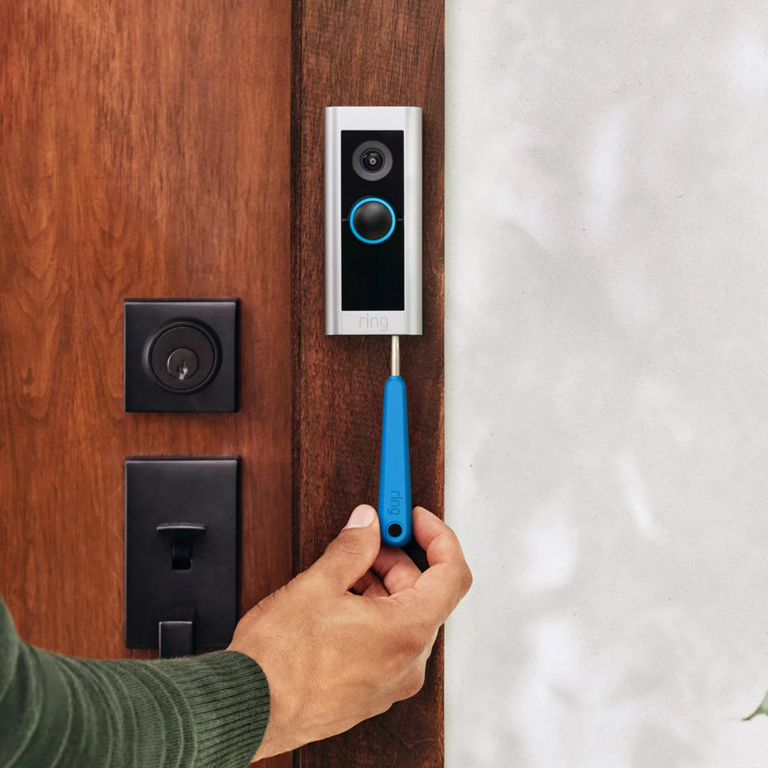 Ring Wired Doorbell Pro and Outdoor Cam (Stick Up Cam) Battery Security Camera Bundle