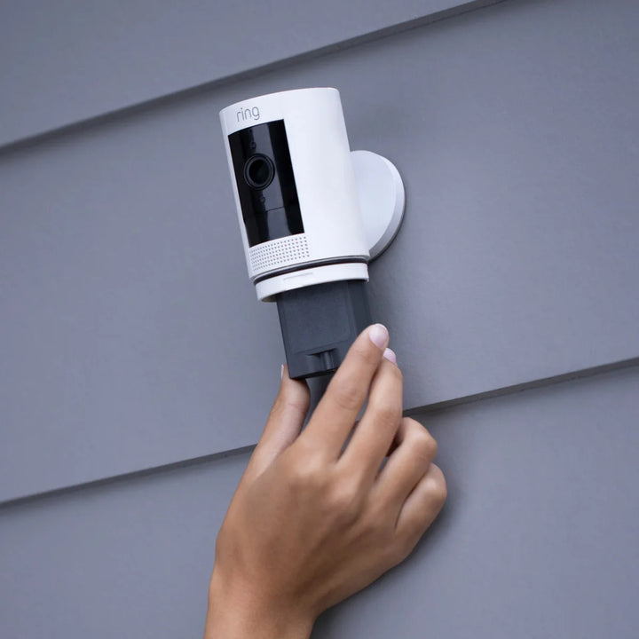 Ring Wired Doorbell Pro and Outdoor Cam (Stick Up Cam) Battery Security Camera Bundle