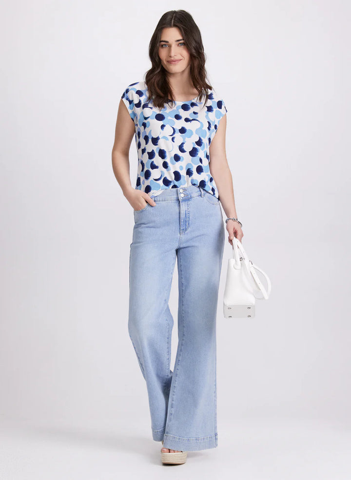 LAURA Abstract Dot Print Top
