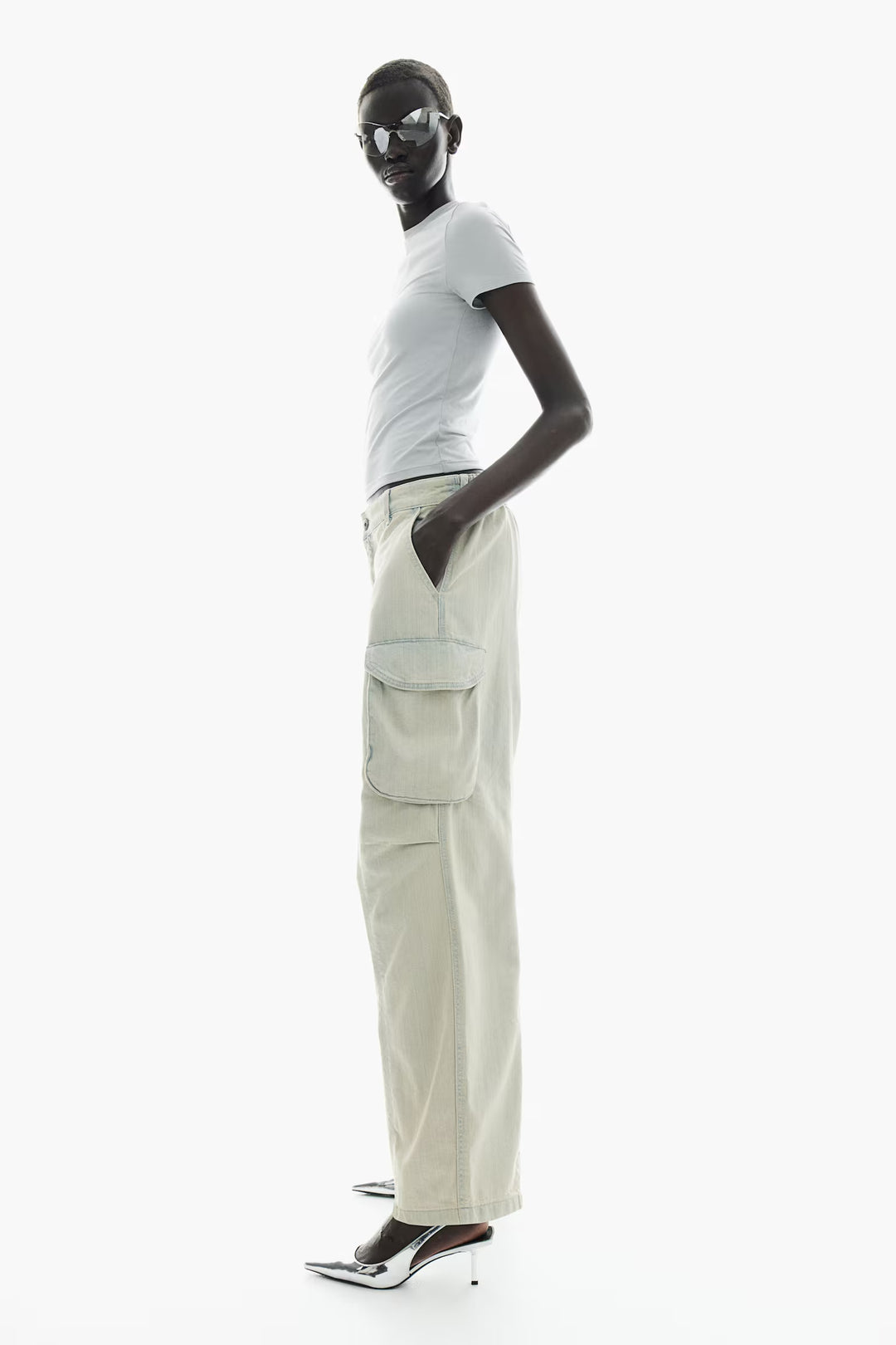 H&M Baggy Low Cargo Jeans