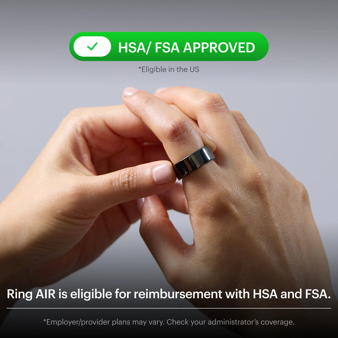 Ultrahuman Ring AIR Size 9 - World’s Lightest Sleep-Tracking Wearable - Aster Black