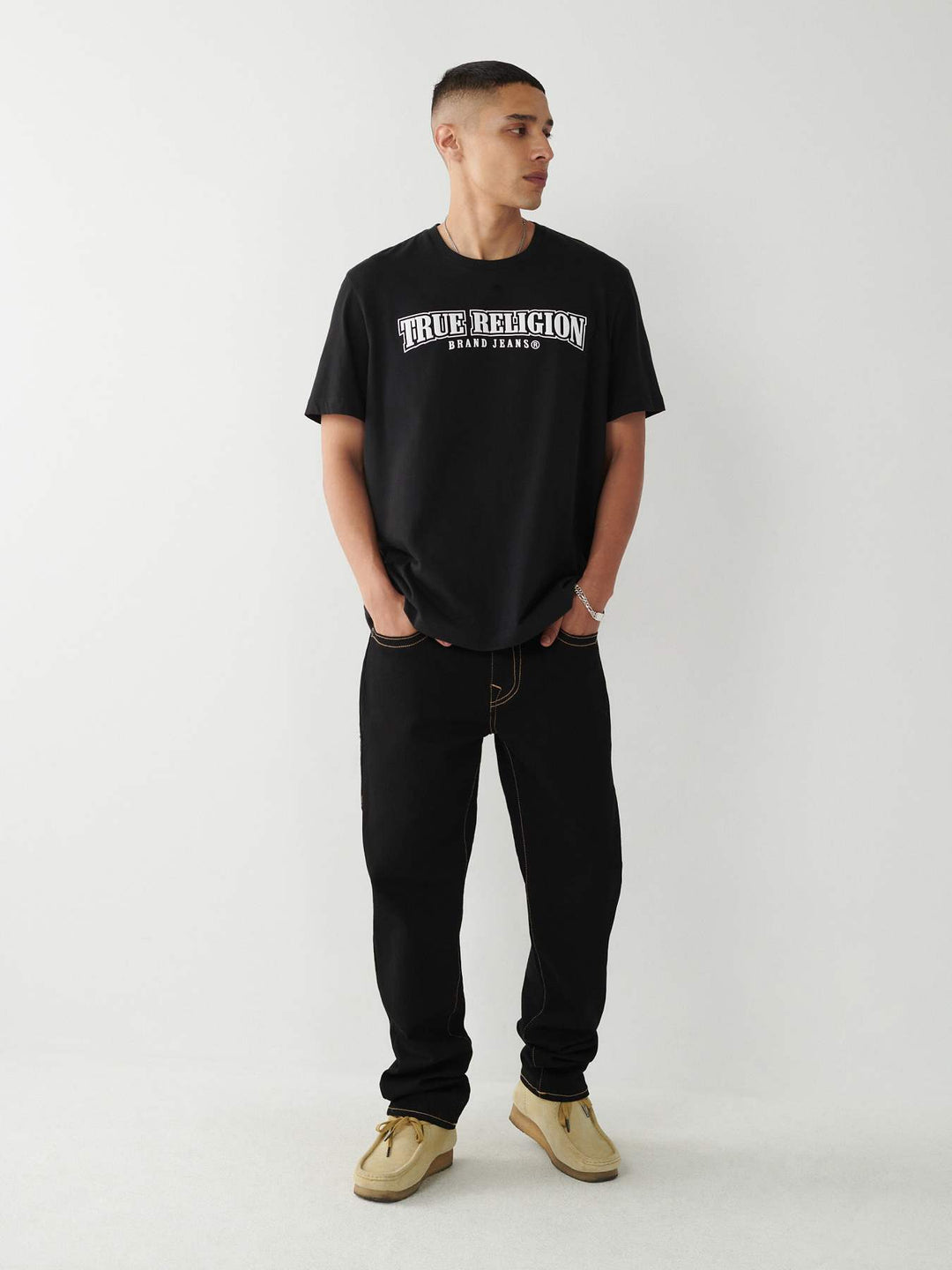 TRUE RELIGION PAINTED HORSESHOE RELAXED TEE