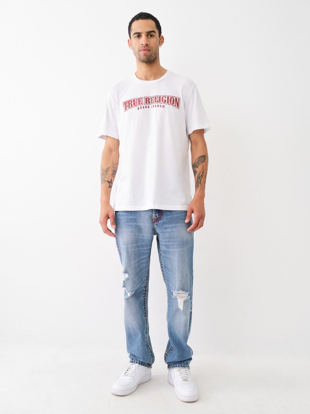 TRUE RELIGION PAINTED HORSESHOE RELAXED TEE