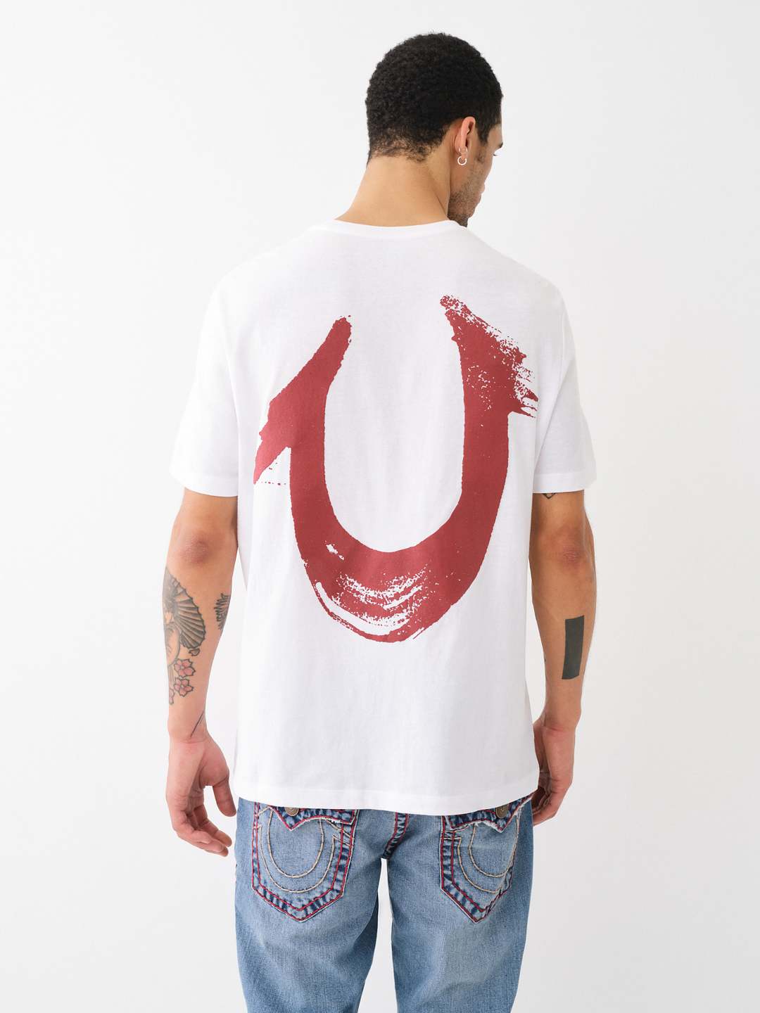 TRUE RELIGION PAINTED HORSESHOE RELAXED TEE
