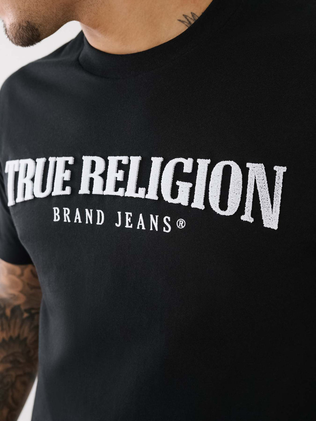 TRUE RELIGION PILE ARCH TRUE RELIGION LOGO TEE