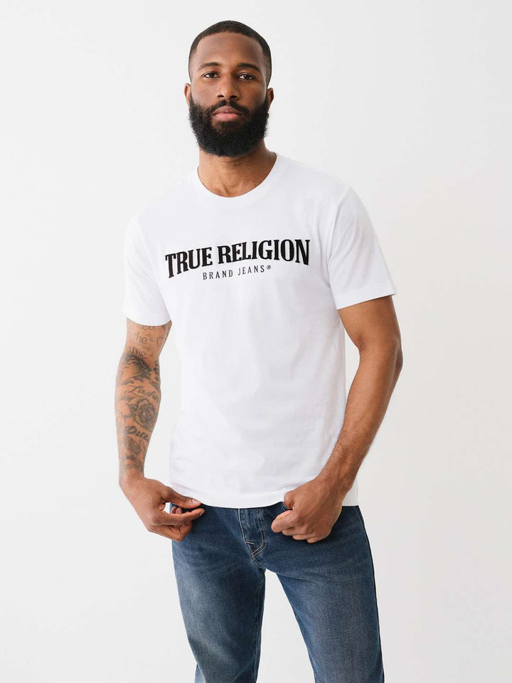 TRUE RELIGION PILE ARCH TRUE RELIGION LOGO TEE