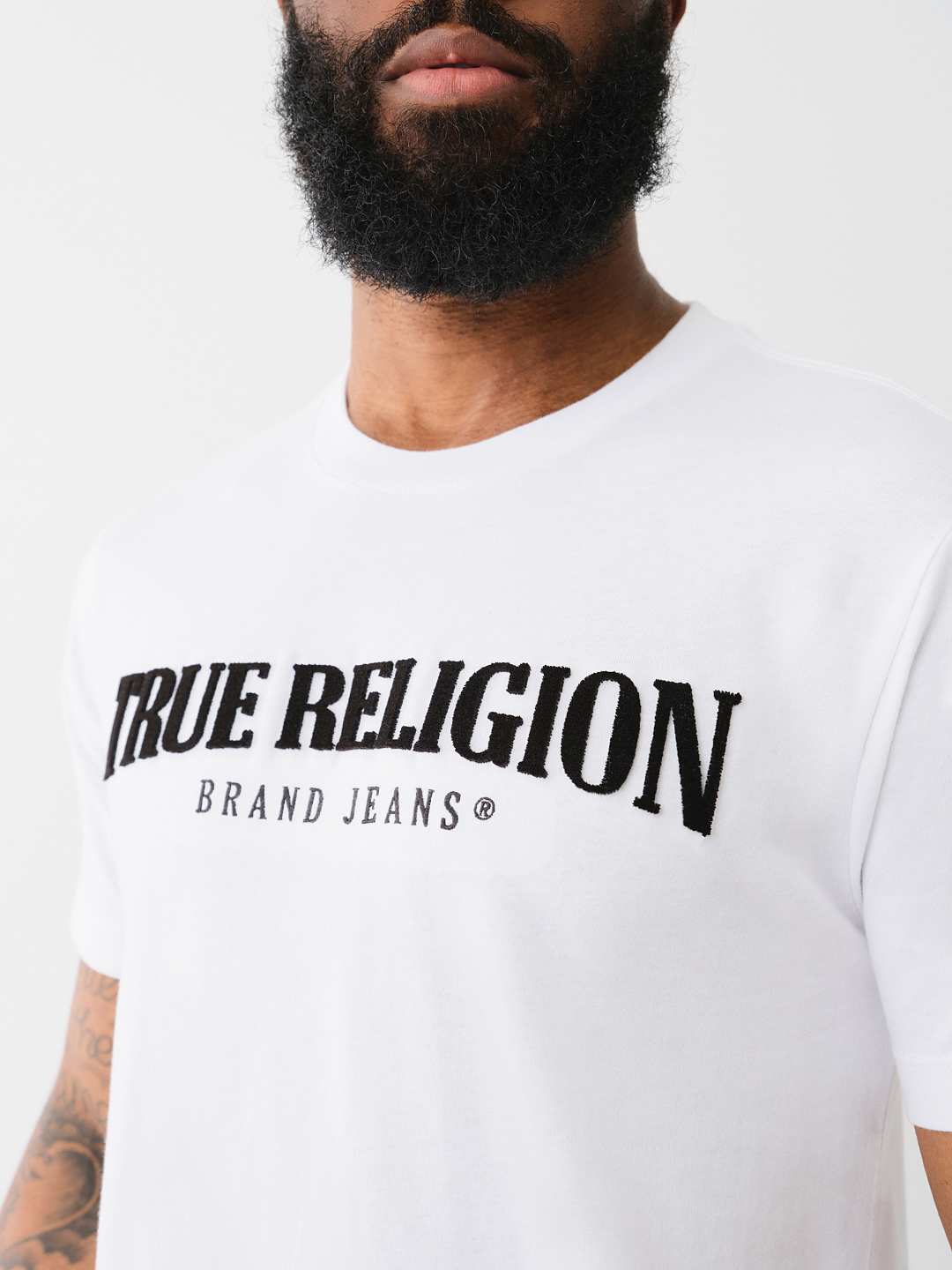 TRUE RELIGION PILE ARCH TRUE RELIGION LOGO TEE