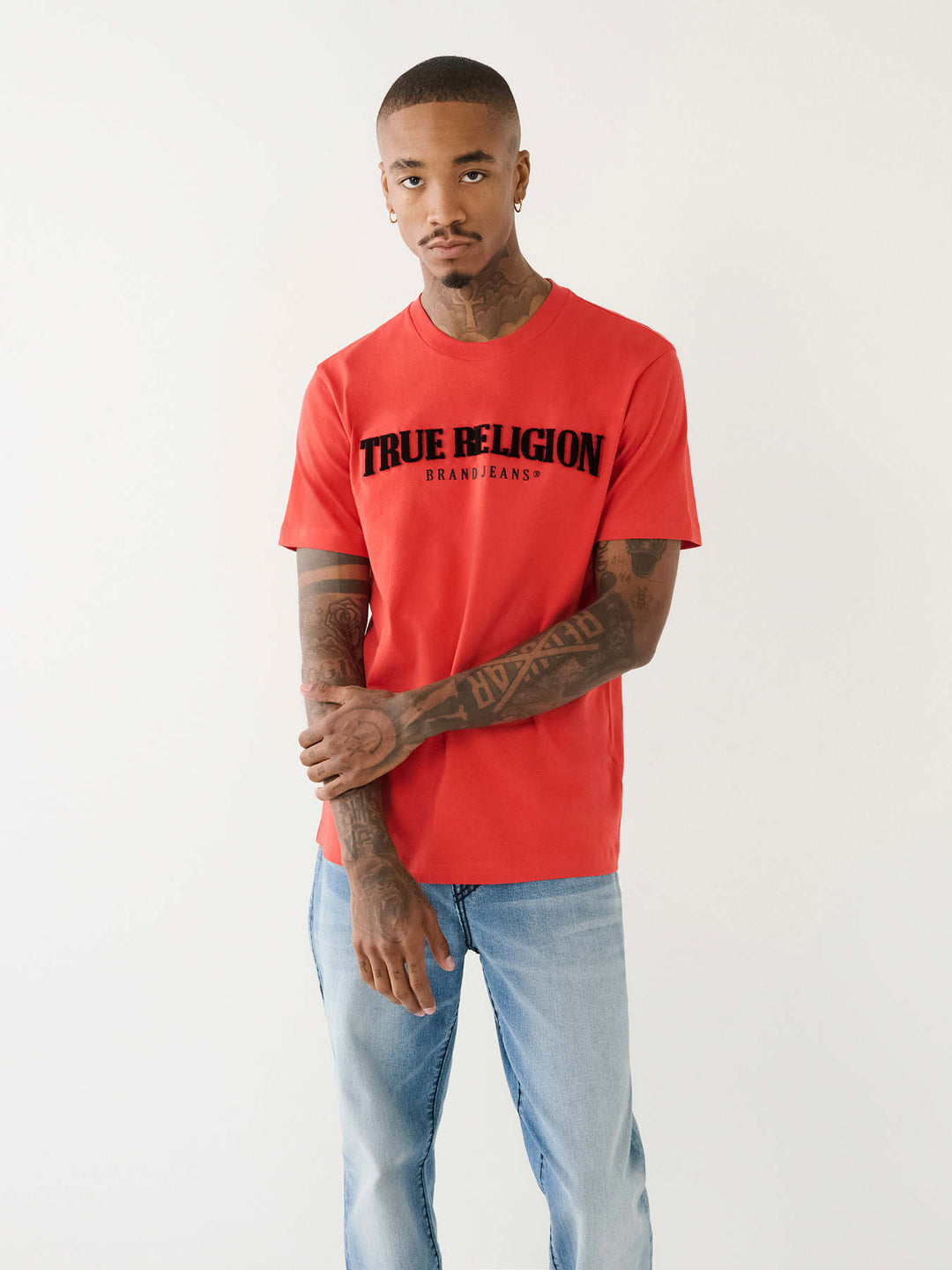 TRUE RELIGION PILE ARCH TRUE RELIGION LOGO TEE