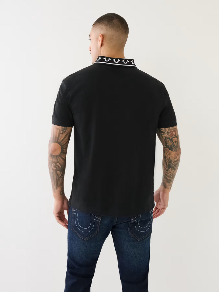 TRUE RELIGION EMBROIDERED TRUE RELIGION POLO SHIRT