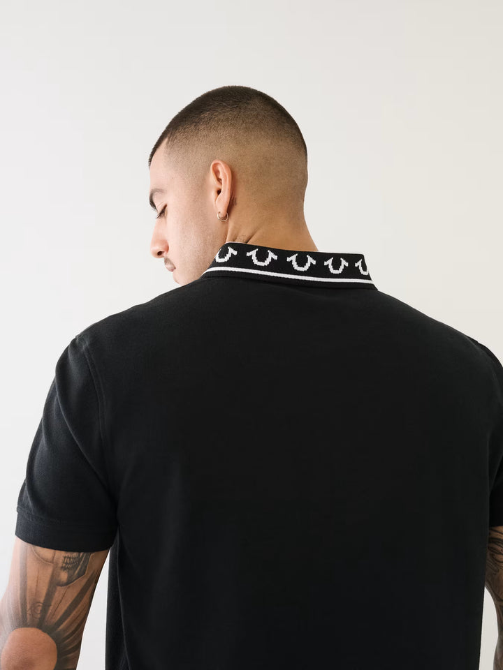 TRUE RELIGION EMBROIDERED TRUE RELIGION POLO SHIRT
