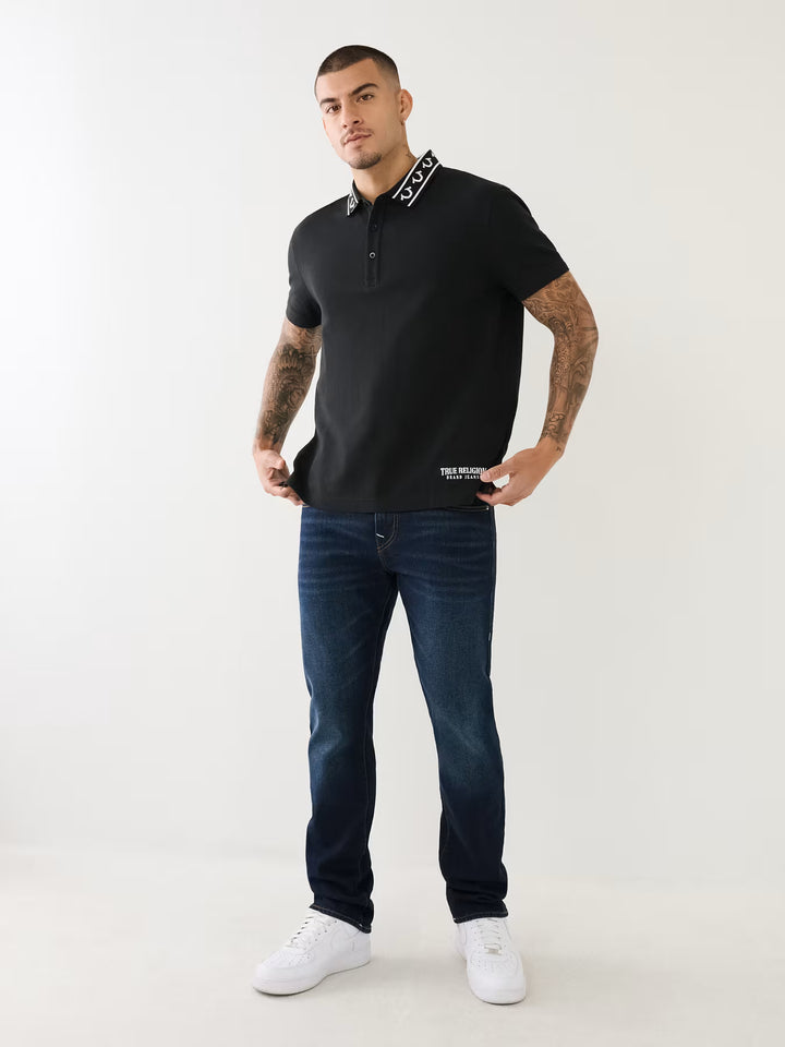 TRUE RELIGION EMBROIDERED TRUE RELIGION POLO SHIRT