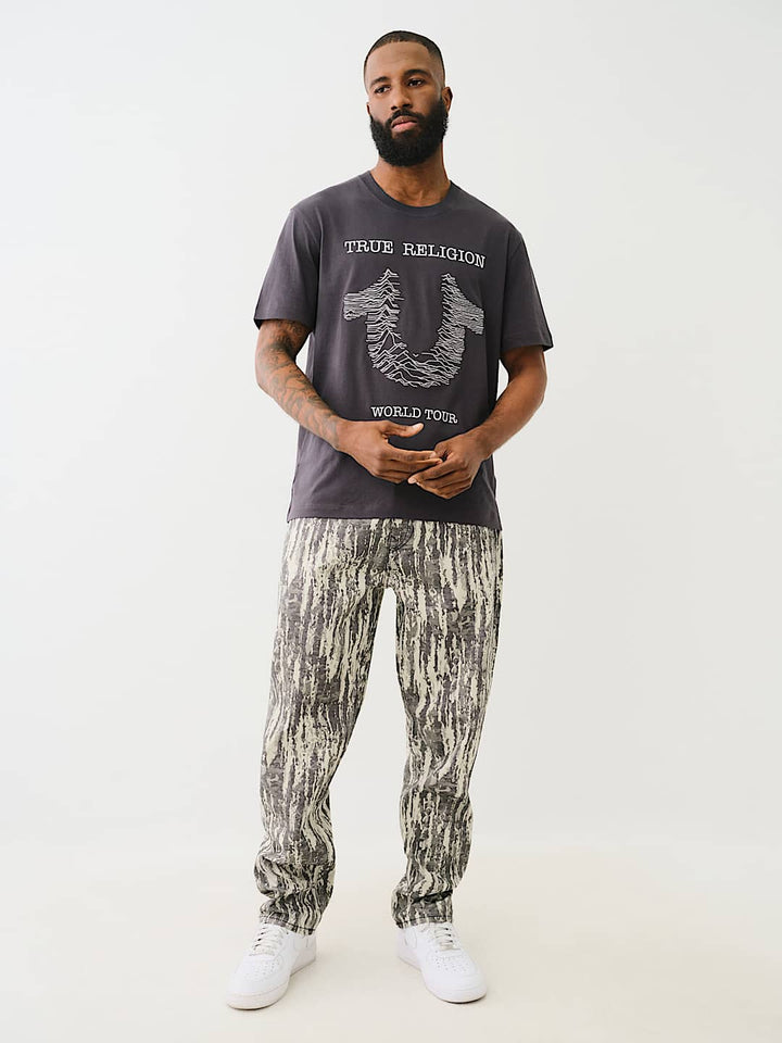 TRUE RRLIGION EMBROIDERED RADIO WAVE HORSESHOE TEE
