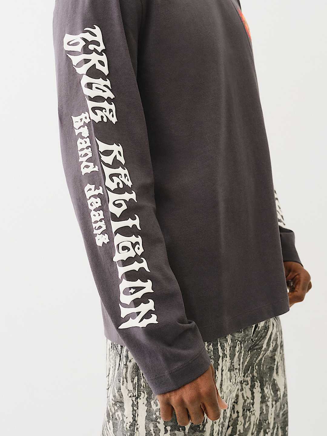 TRUE RELIGION BLAZING HORSESHOE LONG SLEEVE TEE