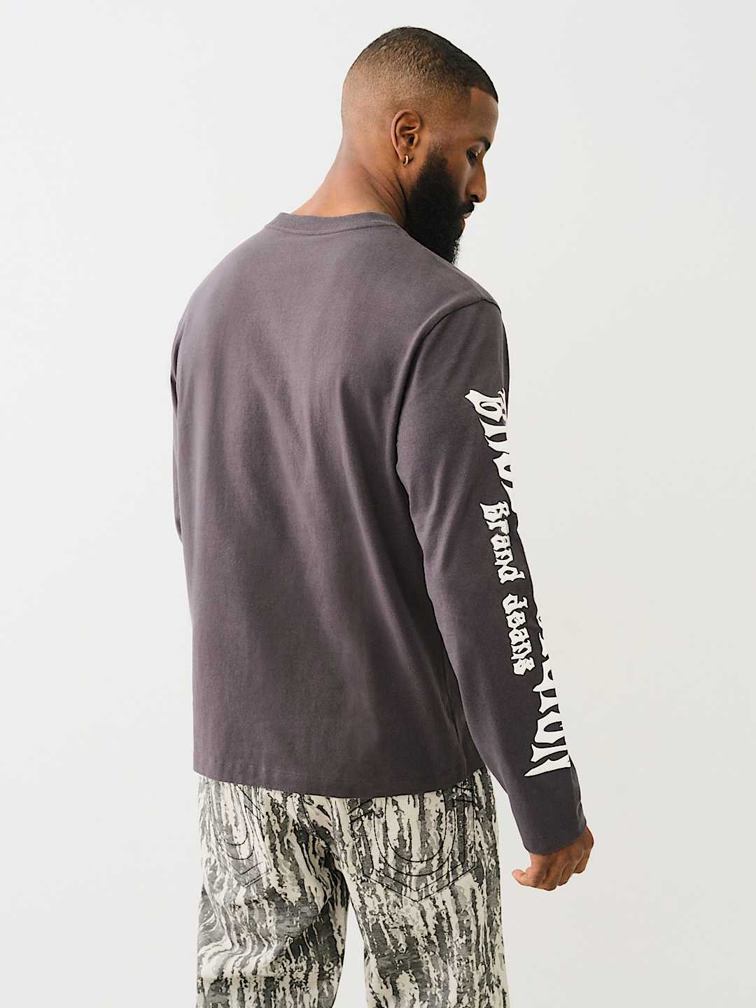 TRUE RELIGION BLAZING HORSESHOE LONG SLEEVE TEE