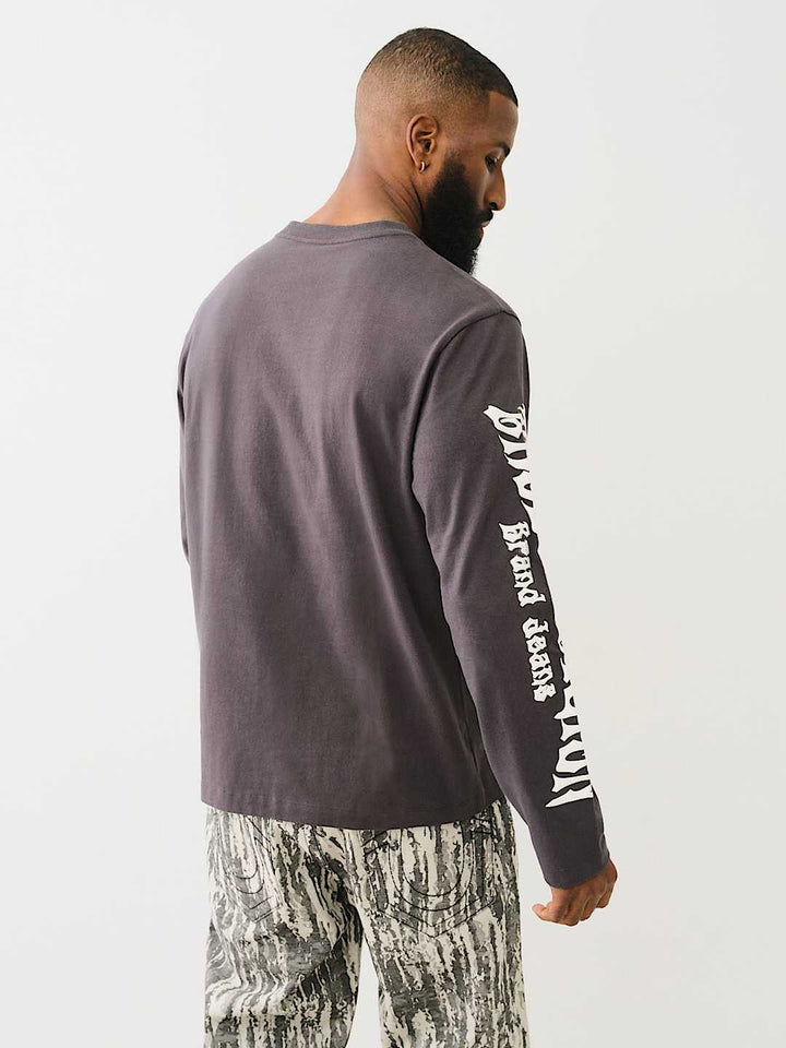TRUE RELIGION BLAZING HORSESHOE LONG SLEEVE TEE