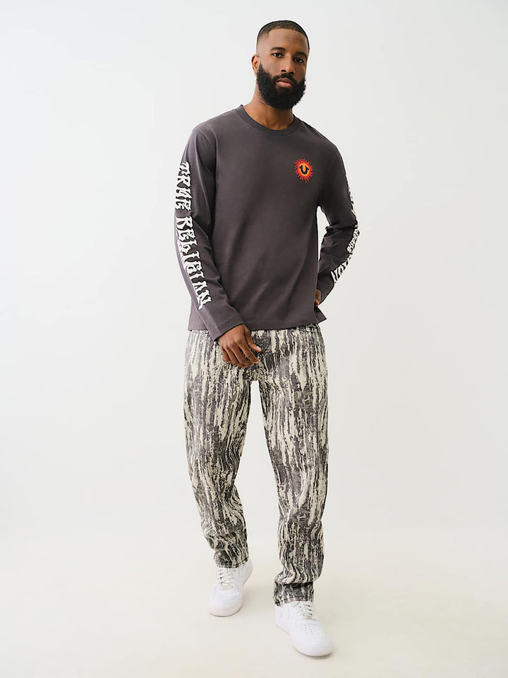 TRUE RELIGION BLAZING HORSESHOE LONG SLEEVE TEE