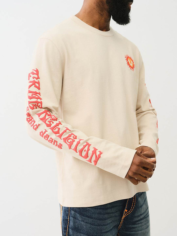 TRUE RELIGION BLAZING HORSESHOE LONG SLEEVE TEE