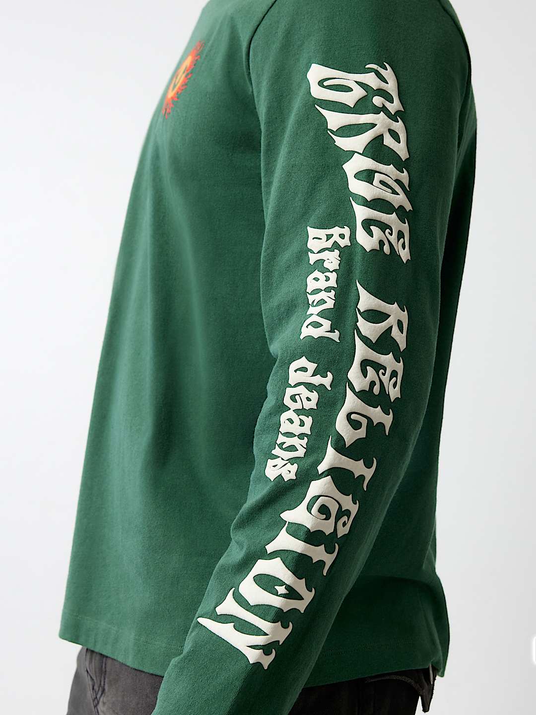 TRUE RELIGION BLAZING HORSESHOE LONG SLEEVE TEE