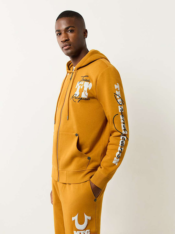 True Religion PUFF PRINT LOGO ZIP HOODIE