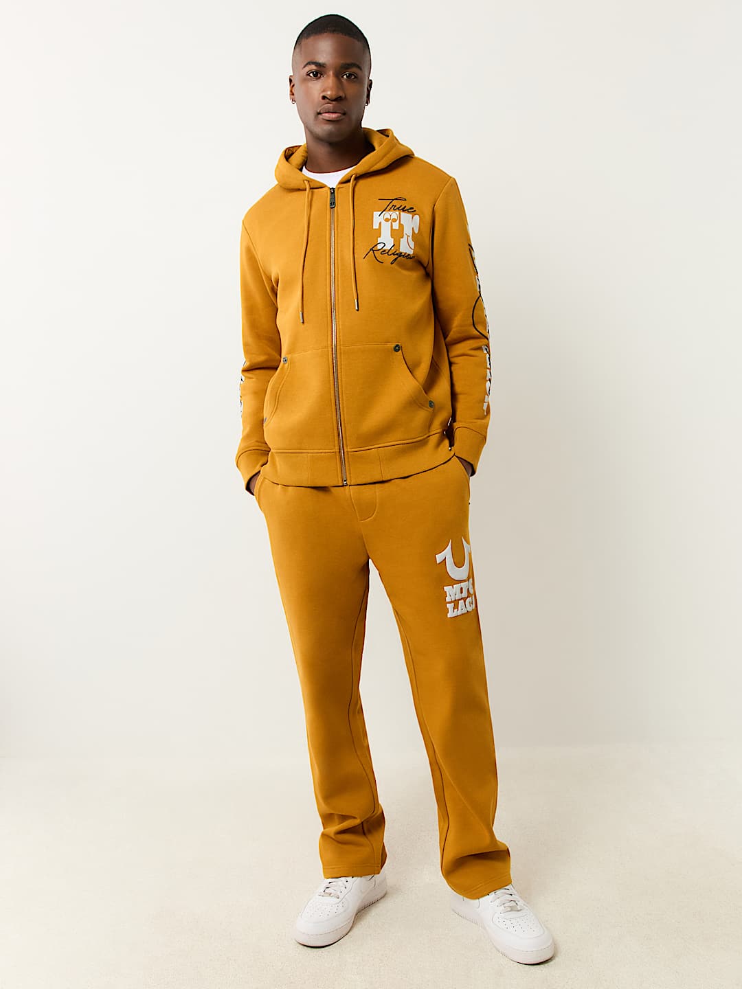 True Religion PUFF PRINT LOGO ZIP HOODIE