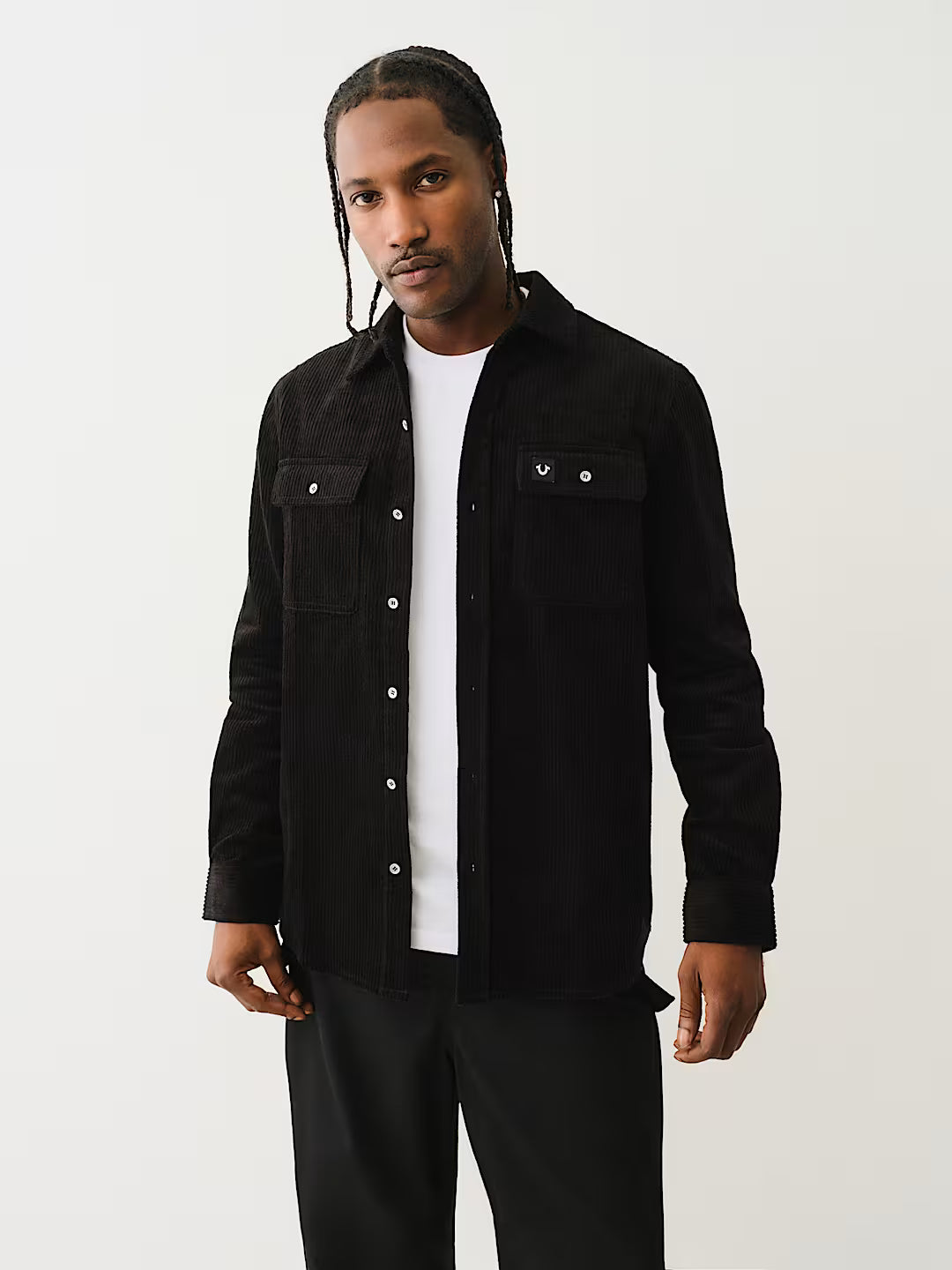 TRUE RELIGION CORDUROY LONG SLEEVE WORKWEAR SHIRT