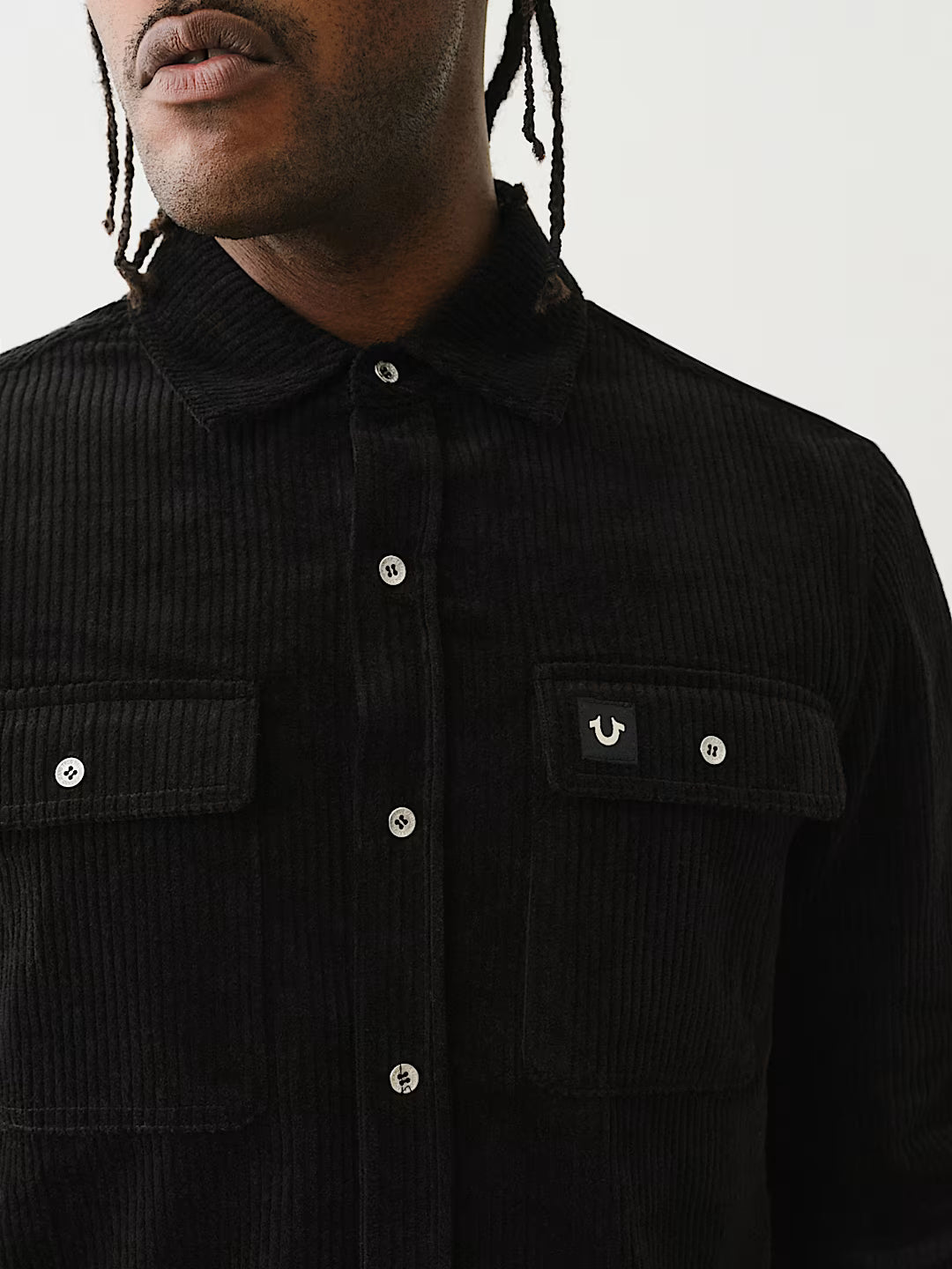 TRUE RELIGION CORDUROY LONG SLEEVE WORKWEAR SHIRT