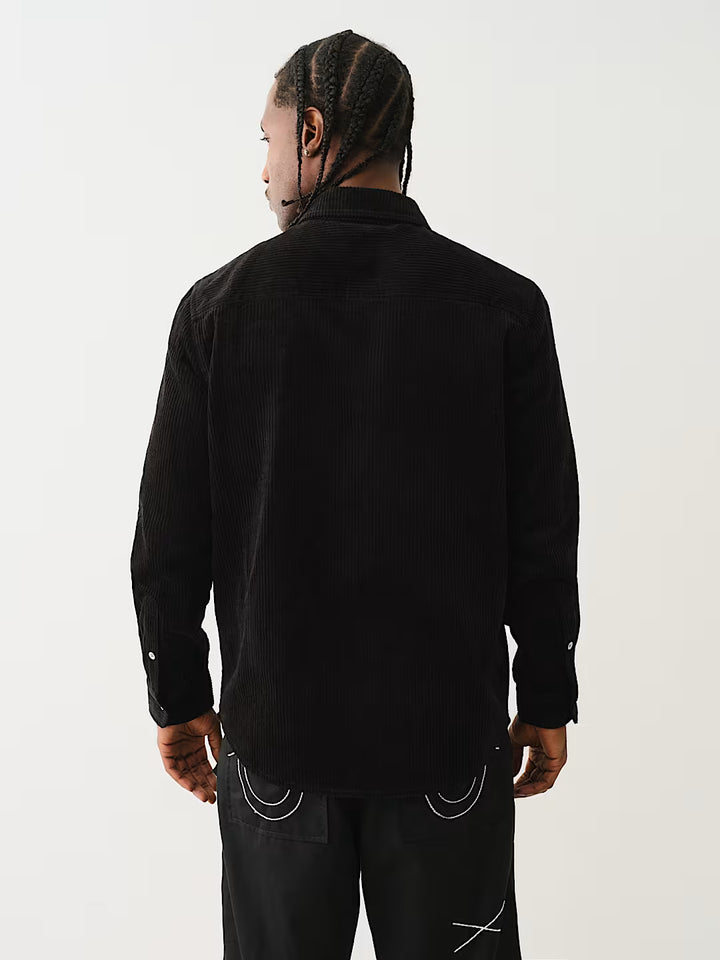 TRUE RELIGION CORDUROY LONG SLEEVE WORKWEAR SHIRT