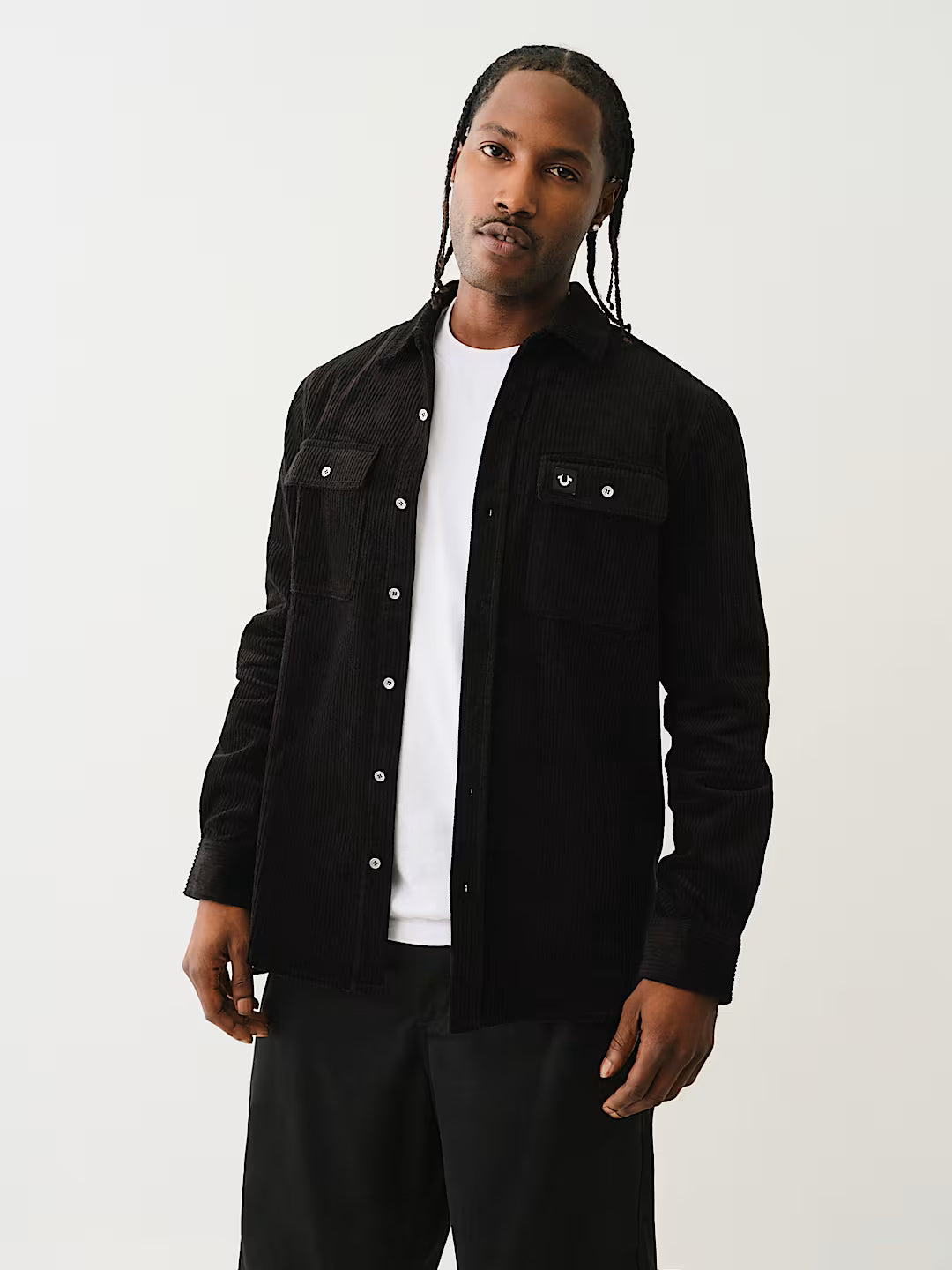 TRUE RELIGION CORDUROY LONG SLEEVE WORKWEAR SHIRT