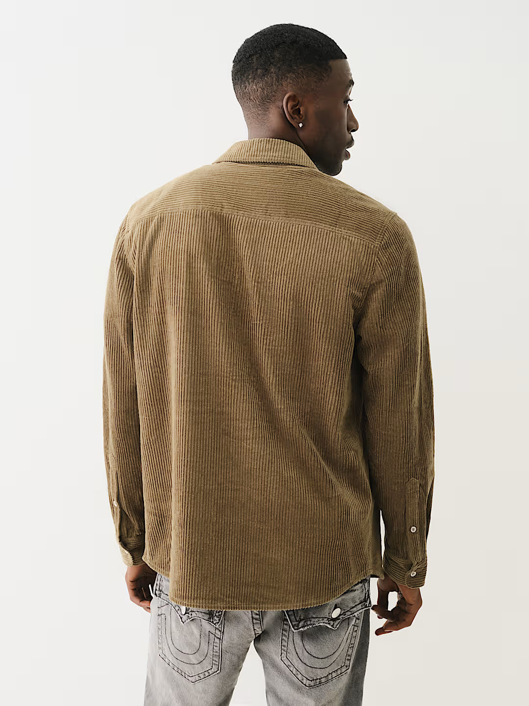 TRUE RELIGION CORDUROY LONG SLEEVE WORKWEAR SHIRT