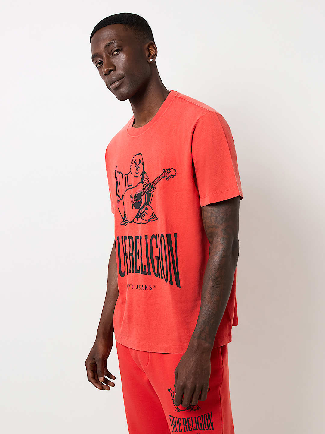 TRUE RELIGION VINTAGE CRACKLE BUDDHA TEE