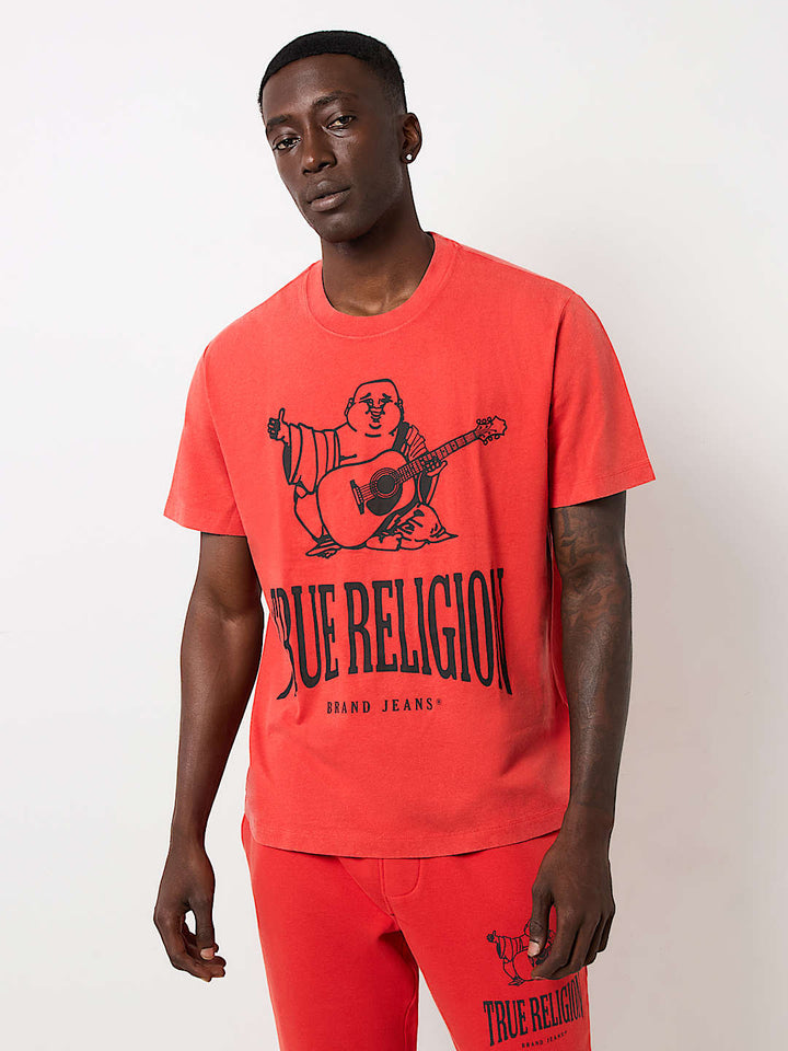 TRUE RELIGION VINTAGE CRACKLE BUDDHA TEE