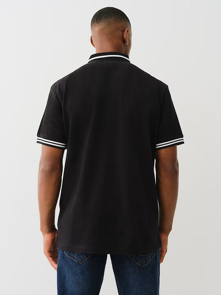 TRUE RELIGION BIG T HORSESHOE POLO SHIRT