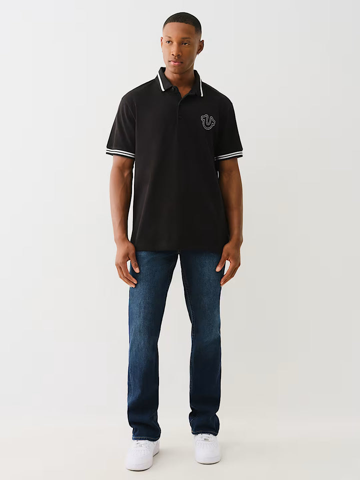 TRUE RELIGION BIG T HORSESHOE POLO SHIRT