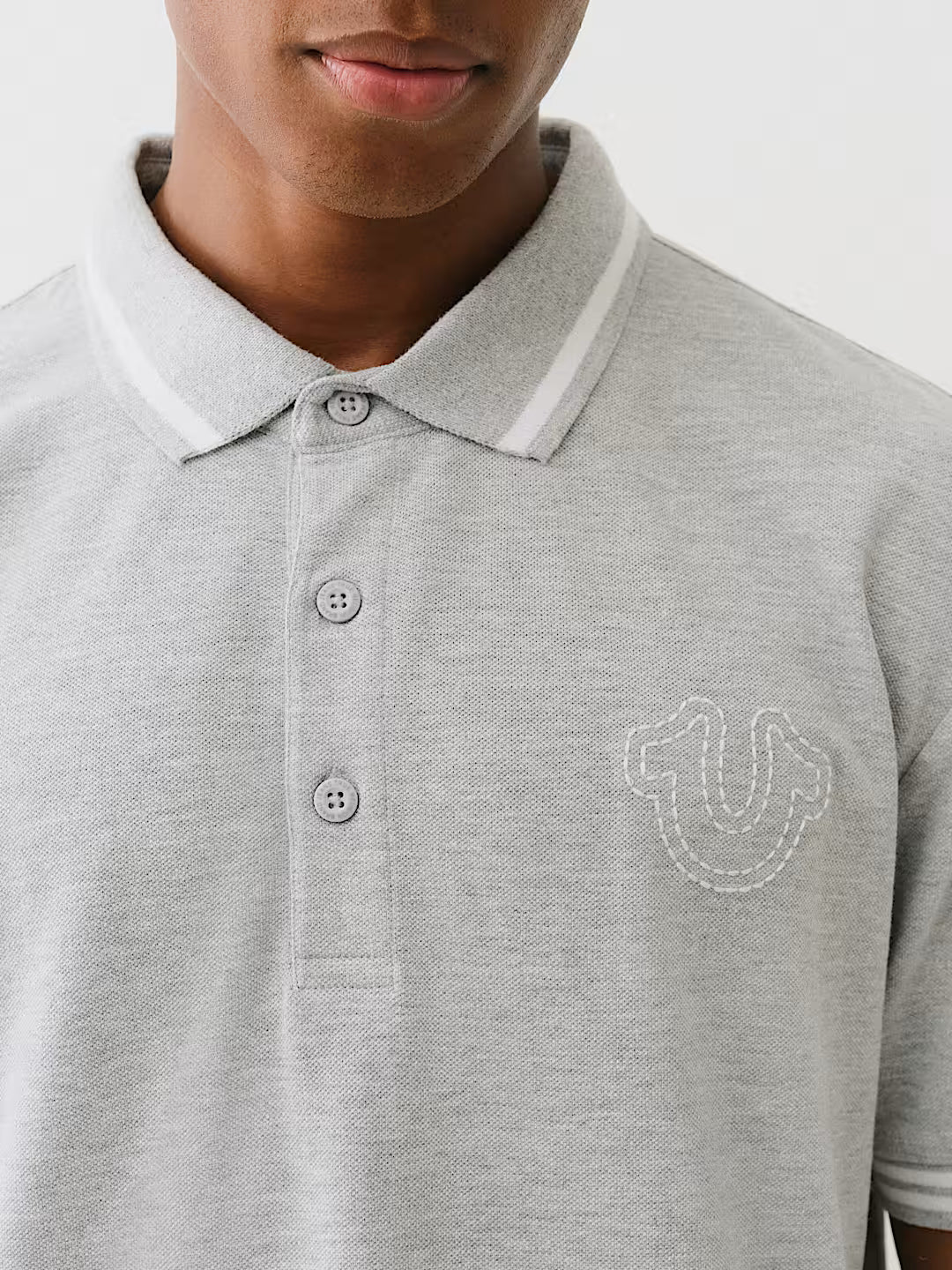 TRUE RELIGION BIG T HORSESHOE POLO SHIRT