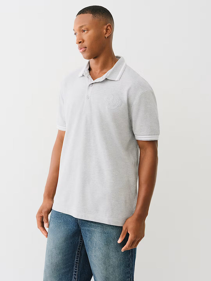 TRUE RELIGION BIG T HORSESHOE POLO SHIRT