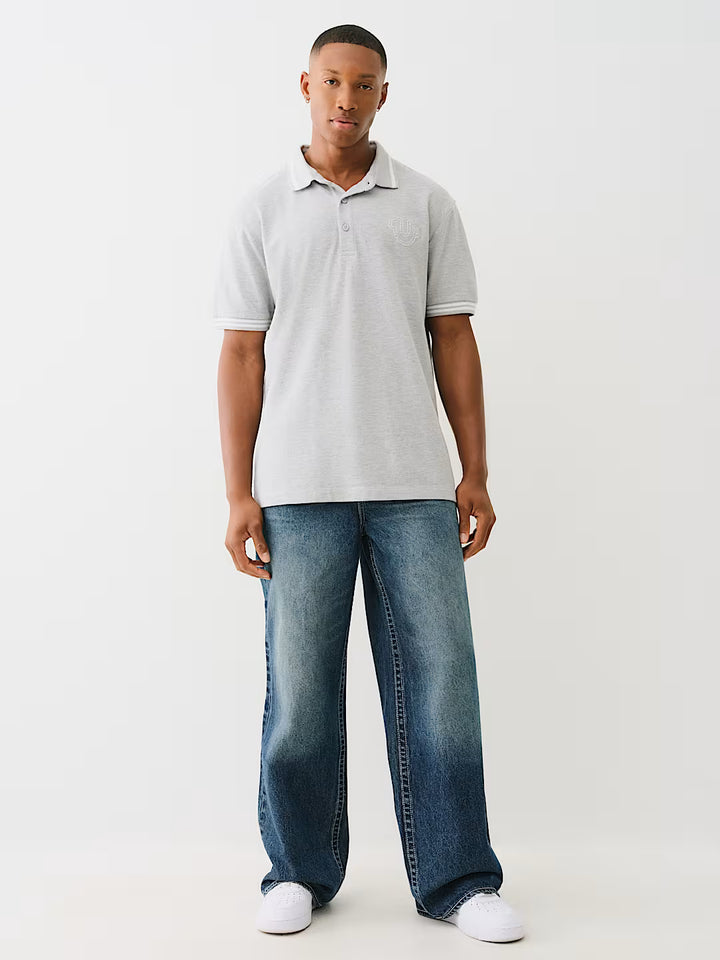 TRUE RELIGION BIG T HORSESHOE POLO SHIRT