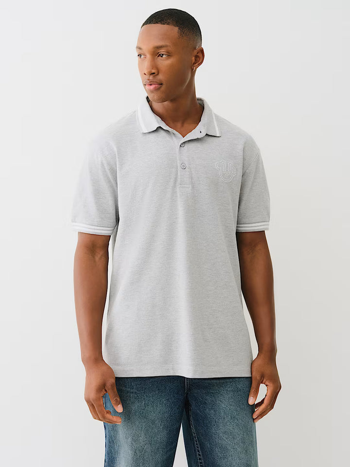 TRUE RELIGION BIG T HORSESHOE POLO SHIRT