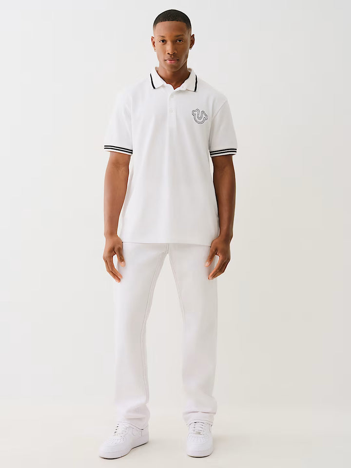 TRUE RELIGION BIG T HORSESHOE POLO SHIRT