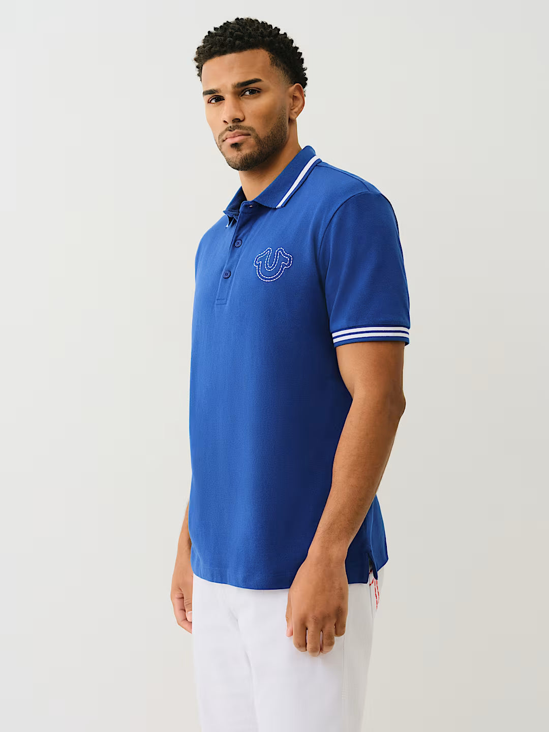 TRUE RELIGION BIG T HORSESHOE POLO SHIRT