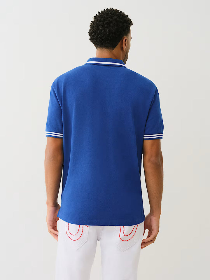 TRUE RELIGION BIG T HORSESHOE POLO SHIRT
