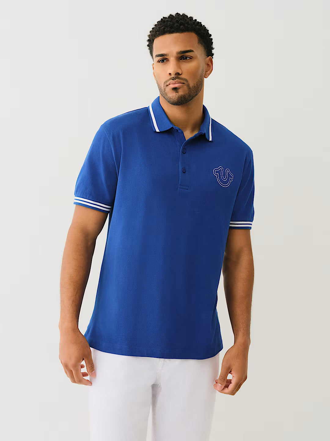 TRUE RELIGION BIG T HORSESHOE POLO SHIRT