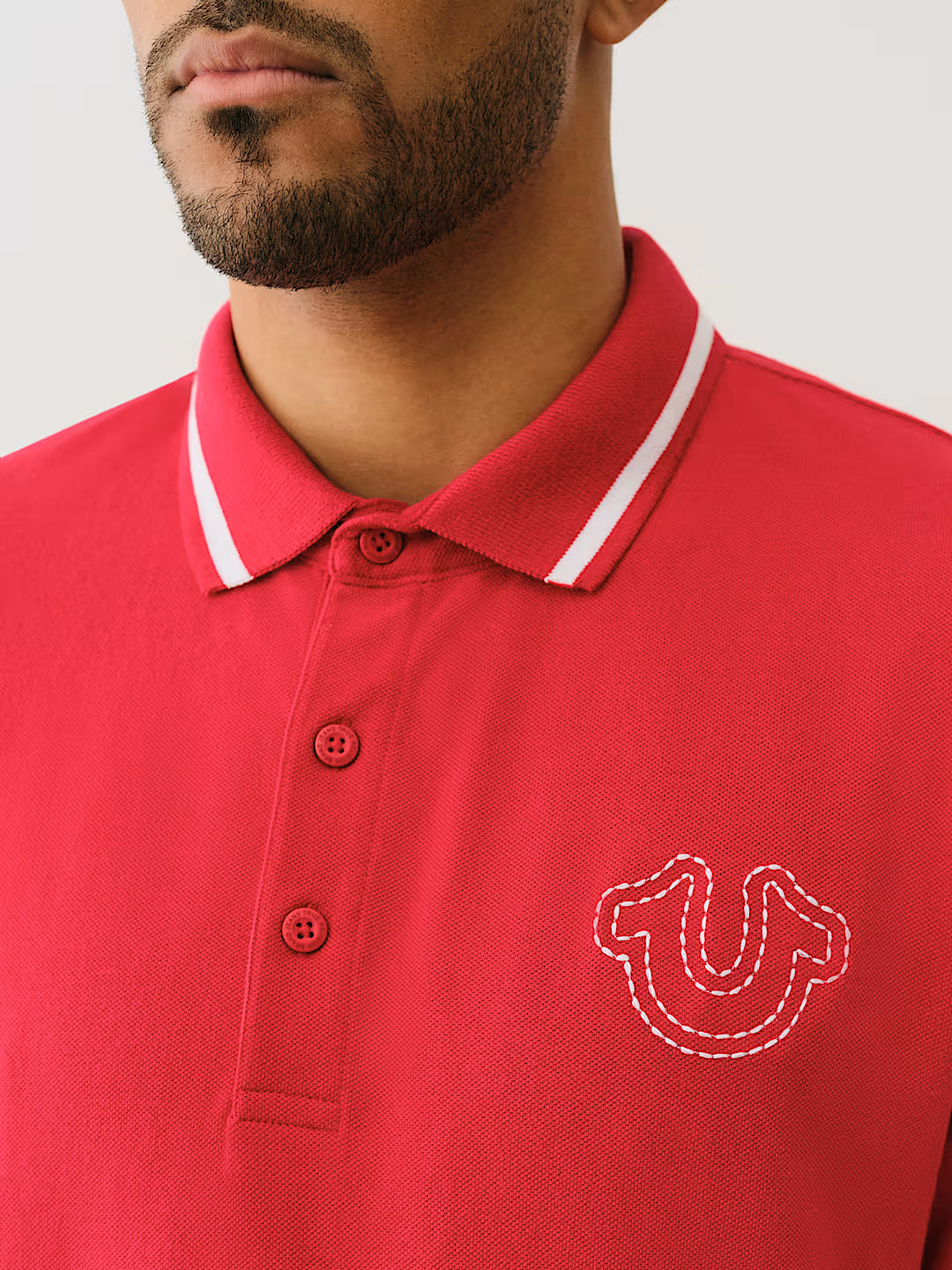 TRUE RELIGION BIG T HORSESHOE POLO SHIRT
