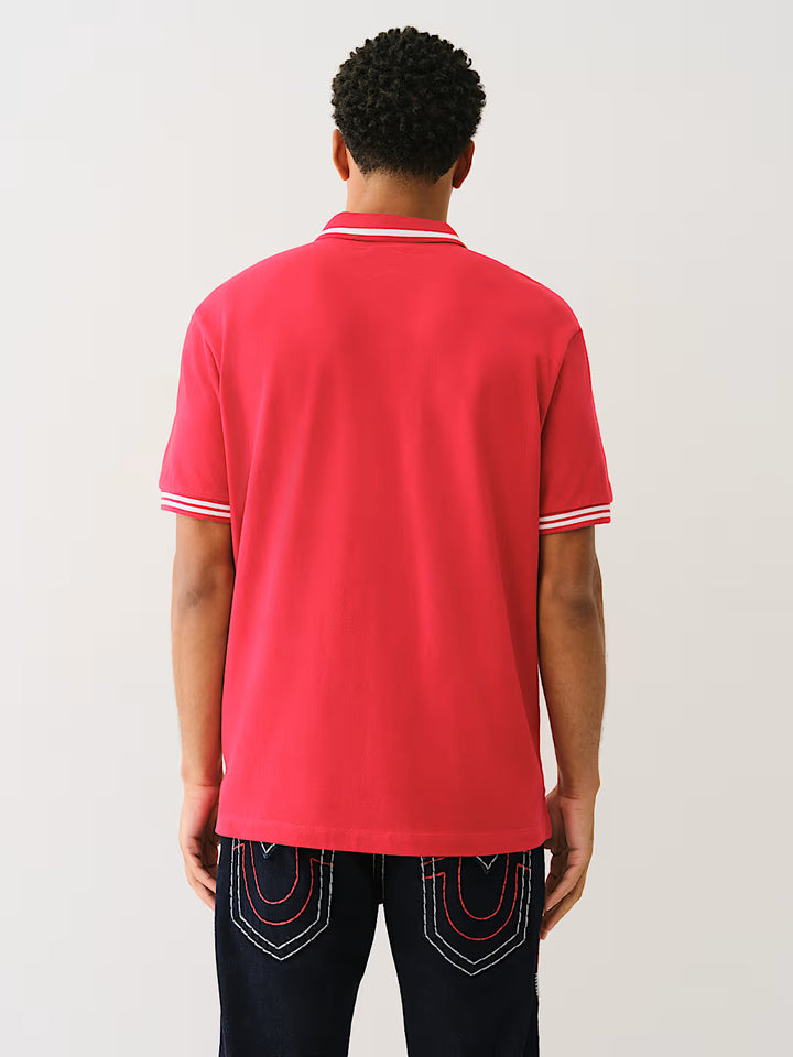 TRUE RELIGION BIG T HORSESHOE POLO SHIRT
