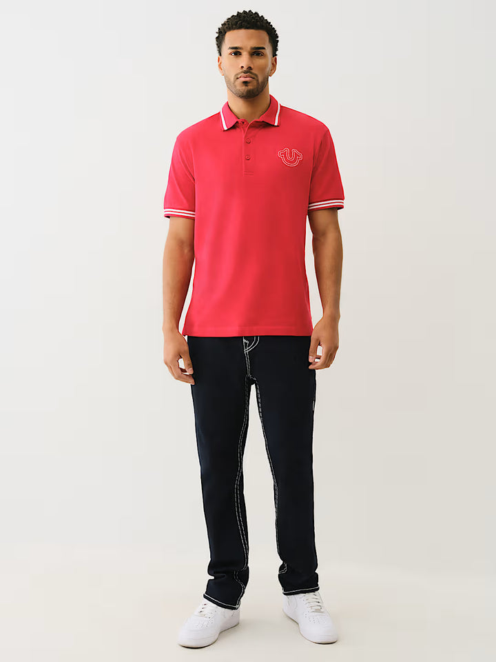 TRUE RELIGION BIG T HORSESHOE POLO SHIRT