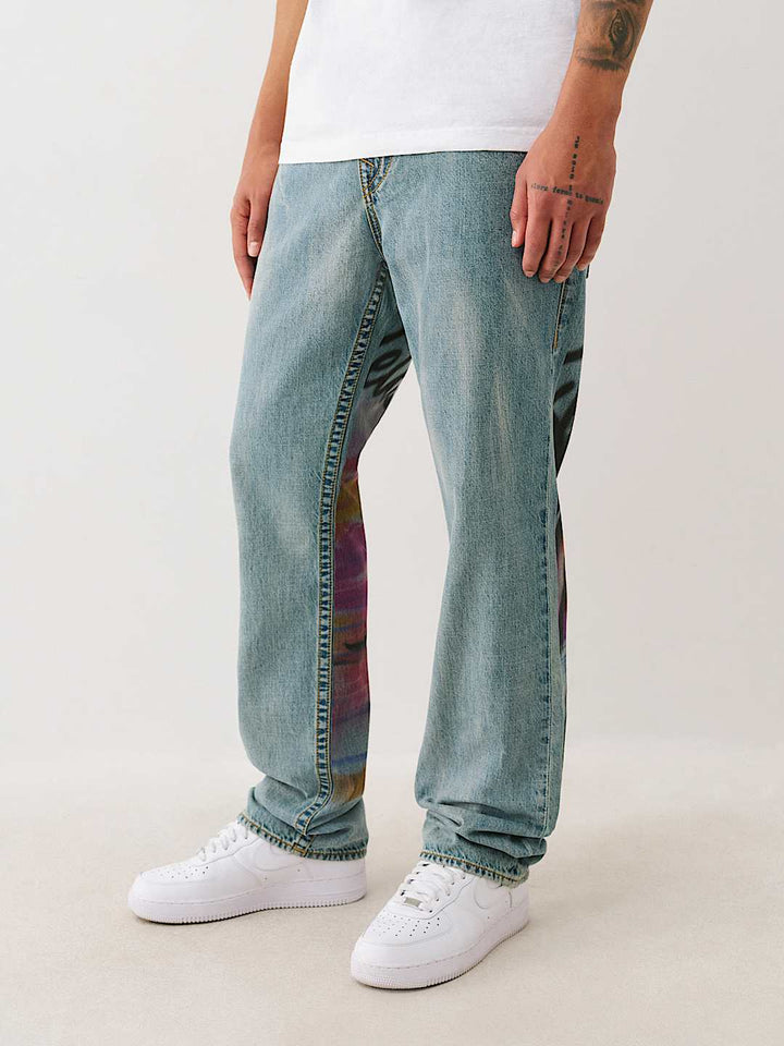 True Religion RICKY AIRBRUSH FLAP STRAIGHT JEAN 34”