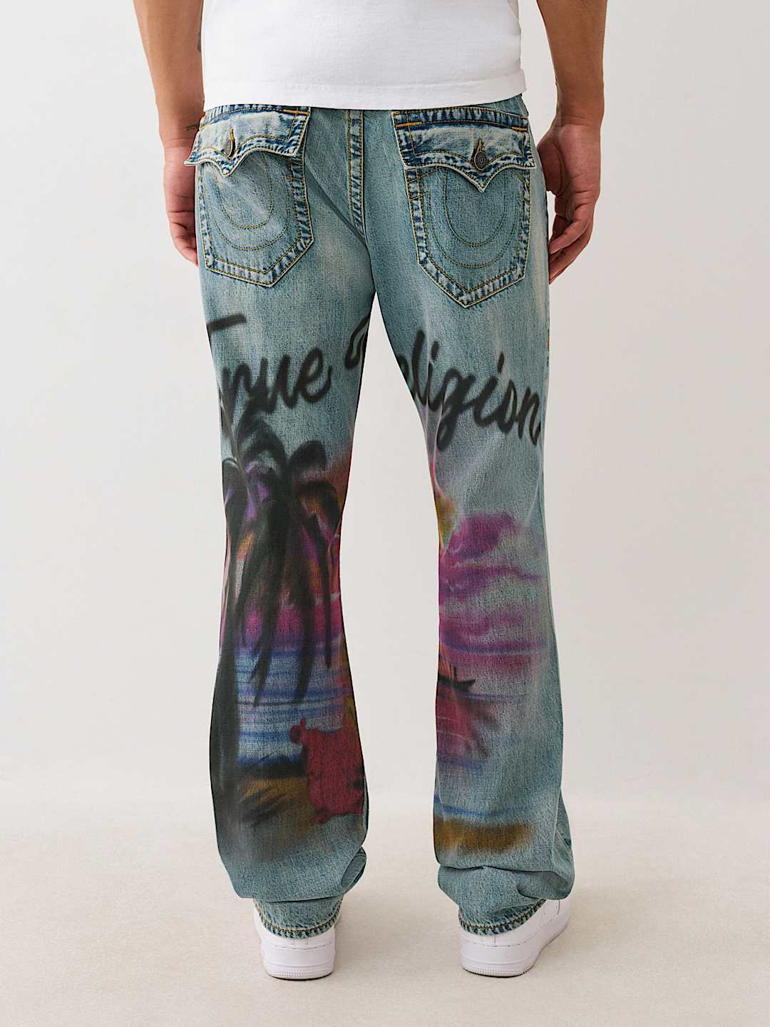 True Religion RICKY AIRBRUSH FLAP STRAIGHT JEAN 34”
